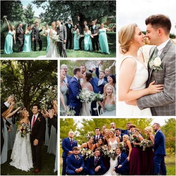 Ties for Men Solid Houndstooth Neckties Handkerchief Formal Business - Picture 5 of 6